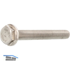 EN1665 M 6x 30 Edelstahl A2 Sechskantschraube mit Flansch (DIN6921)