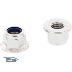 DIN6926 M 5 Edelstahl A2 Sechskantmutter mit Flansch und Polyamideinlage