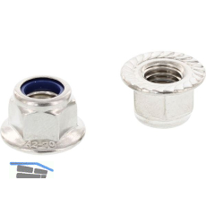 DIN6926 M12 Edelstahl A2 Sechskant-Sperrzahnmutter m Flansch und Polyamideinlage