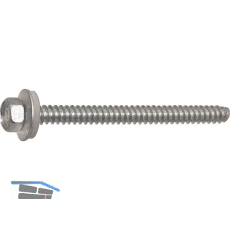 Fassadenbauschraube stumpf 6.3x 25 verzinkt mit Neoprendichtscheibe � 16 mm
