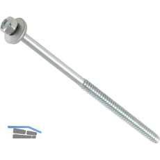 Fassadenbauschraube stumpf 6.3x 64 verzinkt mit Neoprendichtscheibe � 16 mm