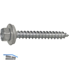 Fassadenbauschraube spitz 6.5x 90 verzinkt mit Neoprendichtscheibe � 16 mm