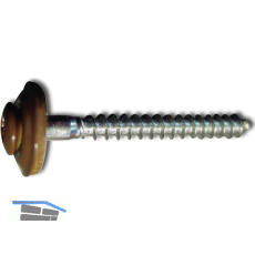Spenglerschraube 4.5x 45 TX20 Edelstahl A2 Kopf beschichtet RAL8014 sepiabraun