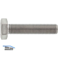 DIN961 M 8x1.0 x 16 Edelstahl A2 6kt-Feingewindeschrauben ohne Schaft (ISO8676)