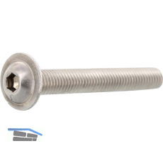 ISO7380-2 M 5x 35 Edelstahl A2-070 Linsenschraube mit Flansch und ISK