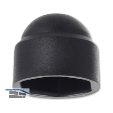 ~DIN1587 Kunststoffabdeckkappe Sechskant M12 / SW19 Polyethylen schwarz