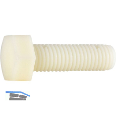 DIN34810 M 8x 25 PA 6.6 Polyamid natur Sechskantschraube (~DIN933)