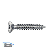 SPAX-FEX CUT Beschlagschraube 4.0x38 PH 2 Kopf 7 mm Stahl silber PVC-Holzprofile