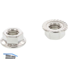 DIN6923 M10 Edelstahl A2 Sechskant-Sperrzahnmutter mit Flansch