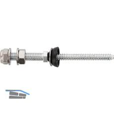 Solarbefestiger mit Zapfen und Faserzementdichtung 8x150/50