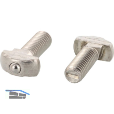 Nutenschraube mit Federkugel M 8x 22 - Edelstahl A2