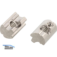 Nutenstein M 8 mit Federkugel - Aluminium