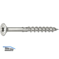 HECO-TOPIX-PLUS Holzbauschraube Senkkopf 6.0x120 TG HD20 Edelstahl A2