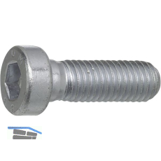 DIN6912 08.8 M 8x 65 verzinkt Zylinderschraube niedriger Kopf, Innensechskant