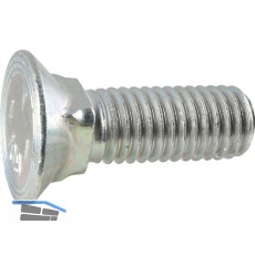 Pflugschrauben mit Vierkantansatz DIN608 10.9 M10x35 - Stahl Fe Zn15/Cn/T0