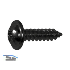 DIN968C 4.2x 16 Phillips Kreuzschlitz verzinkt schwarz Blechschraube mit Bund