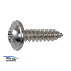 DIN968C 3.9x 25 Phillips Kreuzschlitz verzinkt Blechschraube mit Bund