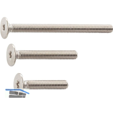Griffschraube M 4x22 mm, Flach-Senkkopf mit TX 20, Stahl vernickelt