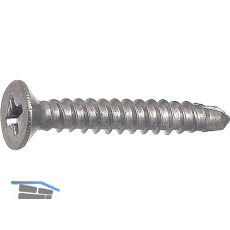 SFS-SN2/13 Armierungsschraube 3.9x19 PH 2 Edelstahl A2 f�r Kunststoffprofile