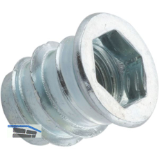 Industrie Einschraubmuffe mit Bund M10x 20 verzinkt mit Innensechskant