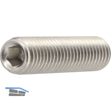ISO4029/DIN916 21H M 6x 20 Edelstahl A2 Gewindestift mit Ringschneide und ISK