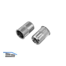 Mikromutter ger�ndelt Rundschaft offen M 8 RUC FEKS 5.0 Stahl verzinkt