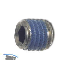 ISO4026 M 8x 8 Edelstahl A2 mit Tuflok-rundumbeschichtung (blau) (DIN913)