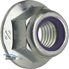EN1663/ 8 M 5 verzinkt Sechskantmutter m. Flansch u. Polyamideinlage (DIN6926)