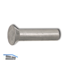 DIN661 6x 25 Aluminium blank Senkniete