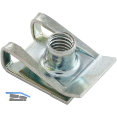 Blechmutter M6/0,5-4,0 Federstahl verzinkt mit metrischem Gewinde