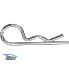 Federstecker einfach 2x 50 Federstahl verzinkt ~DIN11024