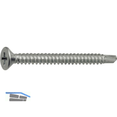 DIN7504O 6.3x 25 Phillips-KS verzinkt Senkkopf-Bohrschraube ~ISO15482