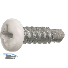 DIN7504N 3.5x9.5 Phillips-KS Kopf RAL9010 wei� beschichtet ~ISO15481