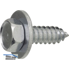 DIN6901 6.3x19 verzinkt Kombi-Sechskantblechschraube (~ISO1479) mit U-Scheibe