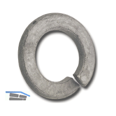 DIN127B M 8 feuerverzinkt Federring mit glatten Ende