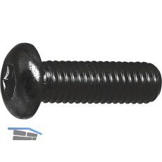 ISO7380-1 010.9 M 5x12 verzinkt schwarz Linsenschraube mit Innensechskant