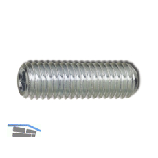 ISO4029/DIN916 45H M 6x 35 verzinkt Gewindestift mit Ringschneide und ISK