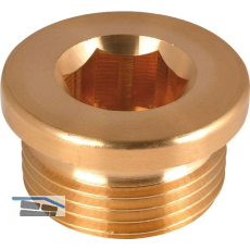 DIN908 G 3/4" Messing blank Verschlussschraube zylindrisches Rohrgewinde