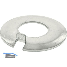 DIN432 21.0 mm verzinkt Sicherungsblech mit Nase