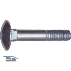 SECOTEC Torbandschraube DIN603 M8X40 verzinkt-blau KP-100