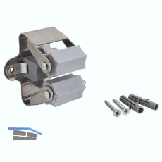 Ger�tehalter verzinkt mit Gummirolle, lose PE grau