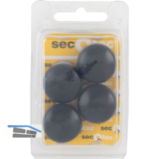 SECOTEC Fu�kappen f�r Rundrohre aussen 18 mm schwarz SB-4