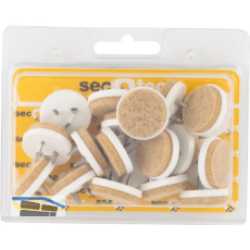 SECOTEC Gleitn�gel Puntak 25 mm mit Filz zum Nageln wei� 20 Stk.