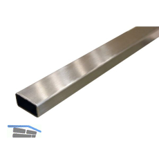 Edelstahl - Rechteckrohr 1.4301, geschliffen K240 25/10/1,5 mm