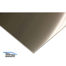 Edelstahl - Blech 1.4301, geb�rstet 2J + Laserfolie 2500/1250/0.8 mm