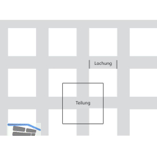 Aluminium-Lochblech Al99,5 (EN AW - 1050) H14 2500/1250/1,5 mm QG: 5-8 mm