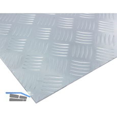 Aluminium-Warzenblech AlMg3 (EN AW-5754) H114, gebeizt 2500/1250/2-2,5 mm