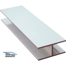 Aluminium H-Profil AlMgSi0,5 Eloxiert E6/EV1 42/20/2 mm