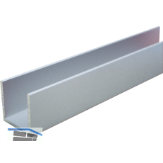 Aluminium U-Profil Edelstahloptik A1/C31 gleichschenkelig 30/30/30/2 mm