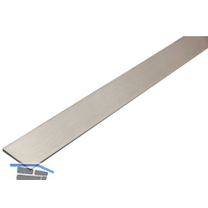 Aluminium Flachstange AlMgSi0,5 (6060) T66 (F22) Edelstahloptik A1/C31 30/2 mm